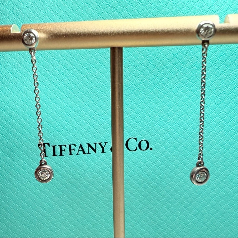 Tiffany & Co. Diamonds by the Yard Drop Earrings Sterling Silver